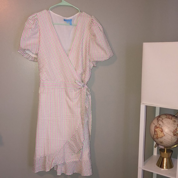 Draper James Women’s Puff Sleeve Wrap Dress - Picture 6 of 8